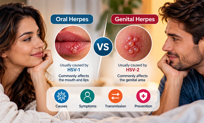 Oral Herpes vs. Genital Herpes: Understanding HSV