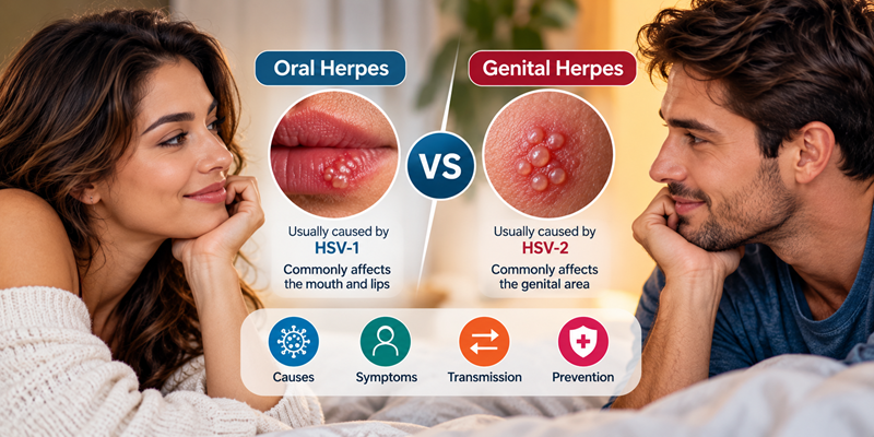 Oral Herpes vs. Genital Herpes: Understanding HSV